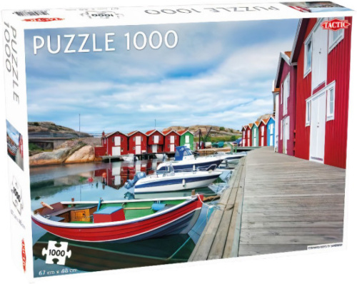 Tactic legpuzzel vissershutten in Smögen 67 x 48 cm 1000 stukjes