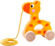 Tooky Toy trekfiguur giraffe 13 x 6 x 18 cm hout oranje