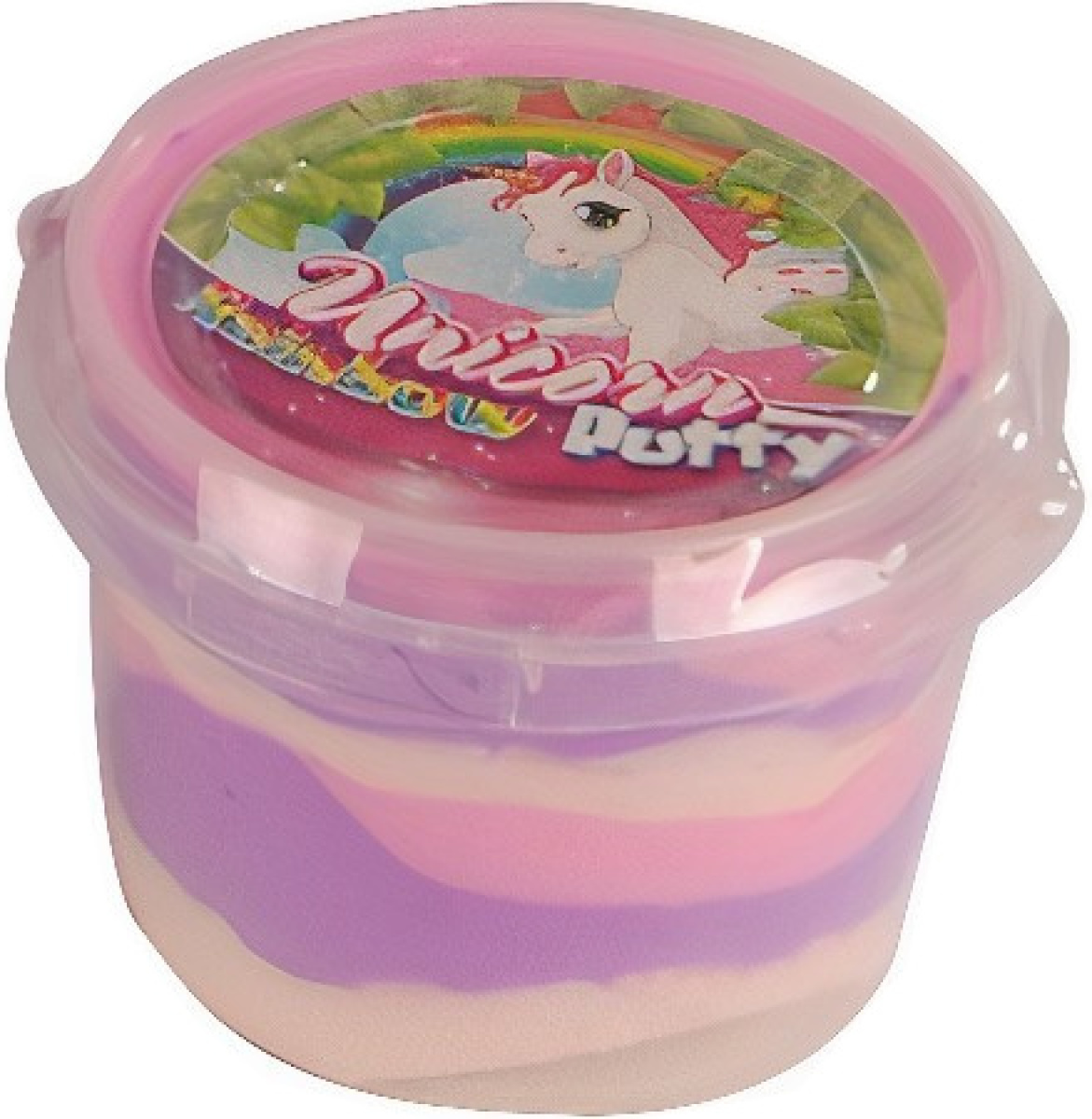 Unicorn stuiterklei meisjes 110 gram paars/roze