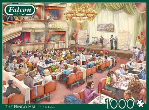 Falcon legpuzzel Bingo Hall 68 x 49 cm groen/rood 1000 stukjes