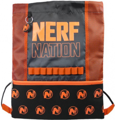 NERF gymtas junior 5 liter nylon oranje/zwart