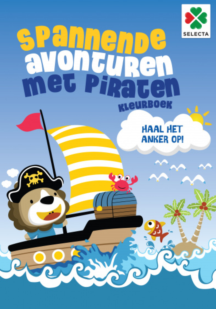 Selecta kleurboek Spannende piraten junior 30 x 21 cm papier