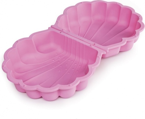 Paradiso Toys zandbak met deksel schelp 87 x 78 cm roze