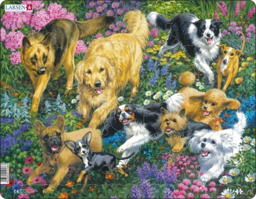 Larsen legpuzzel Maxi Honden junior karton 32 stukjes