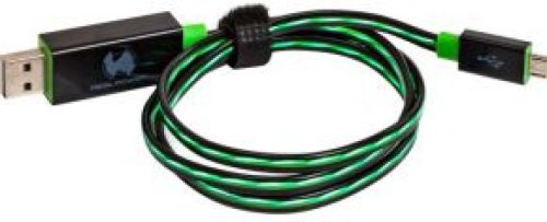 RealPower USB A/Micro-USB B 0.75m 0.75m USB A Micro-USB B Mannelijk Mannelijk Zwart, Groen USB-kabel