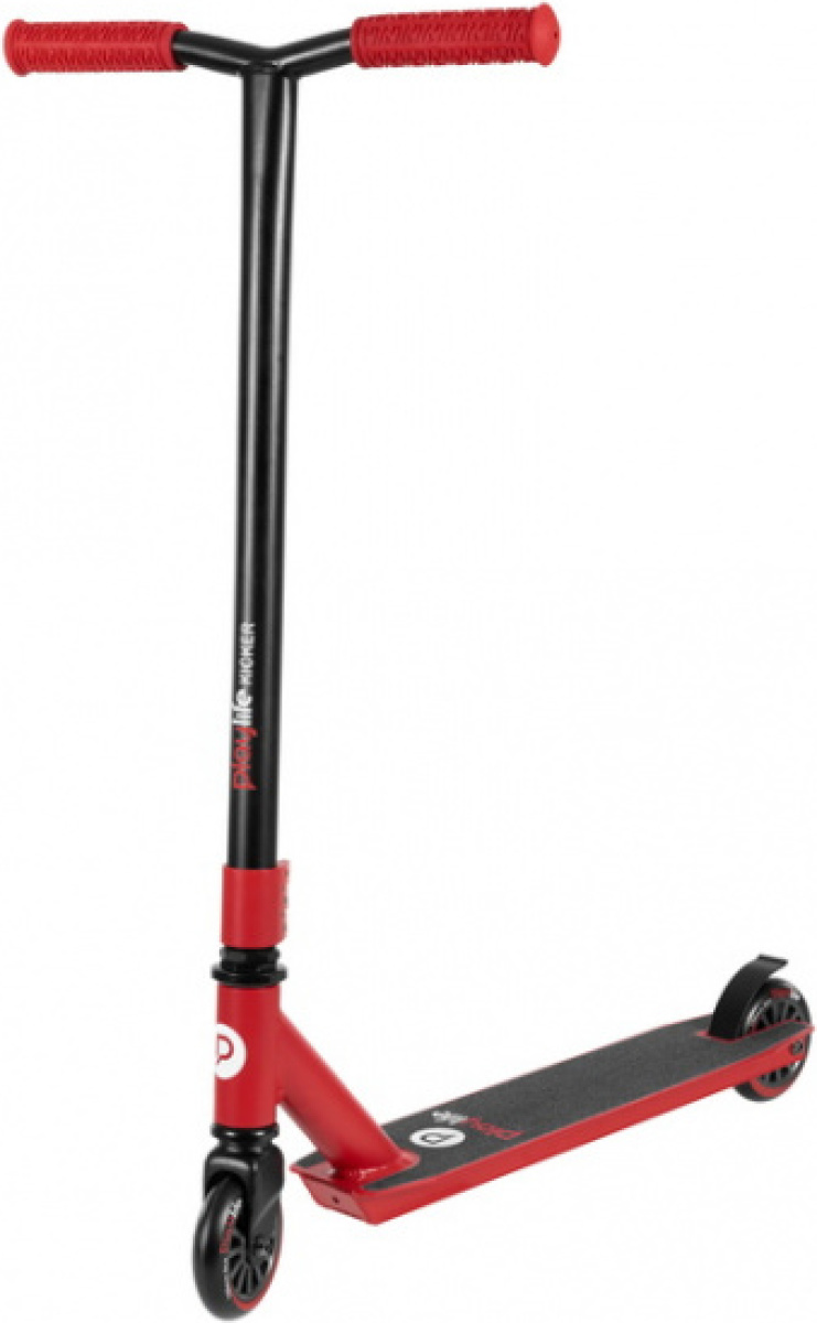 Playlife stuntstep Kicker Red 82 cm aluminium zwart/rood