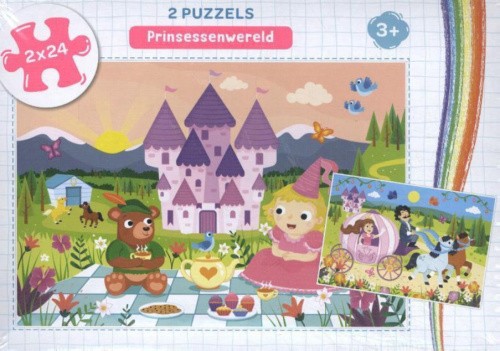 Rebo Productions legpuzzels Prinsessenwereld junior 48 stukjes