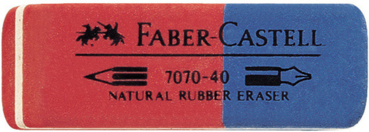 Faber Castell gum Combi 55 x 20 mm rubber rood/blauw