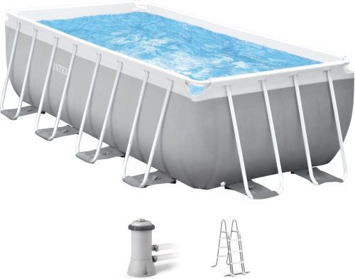 Intex opzetzwembad Prism Frame 400 x 200 x 122 pvc grijs