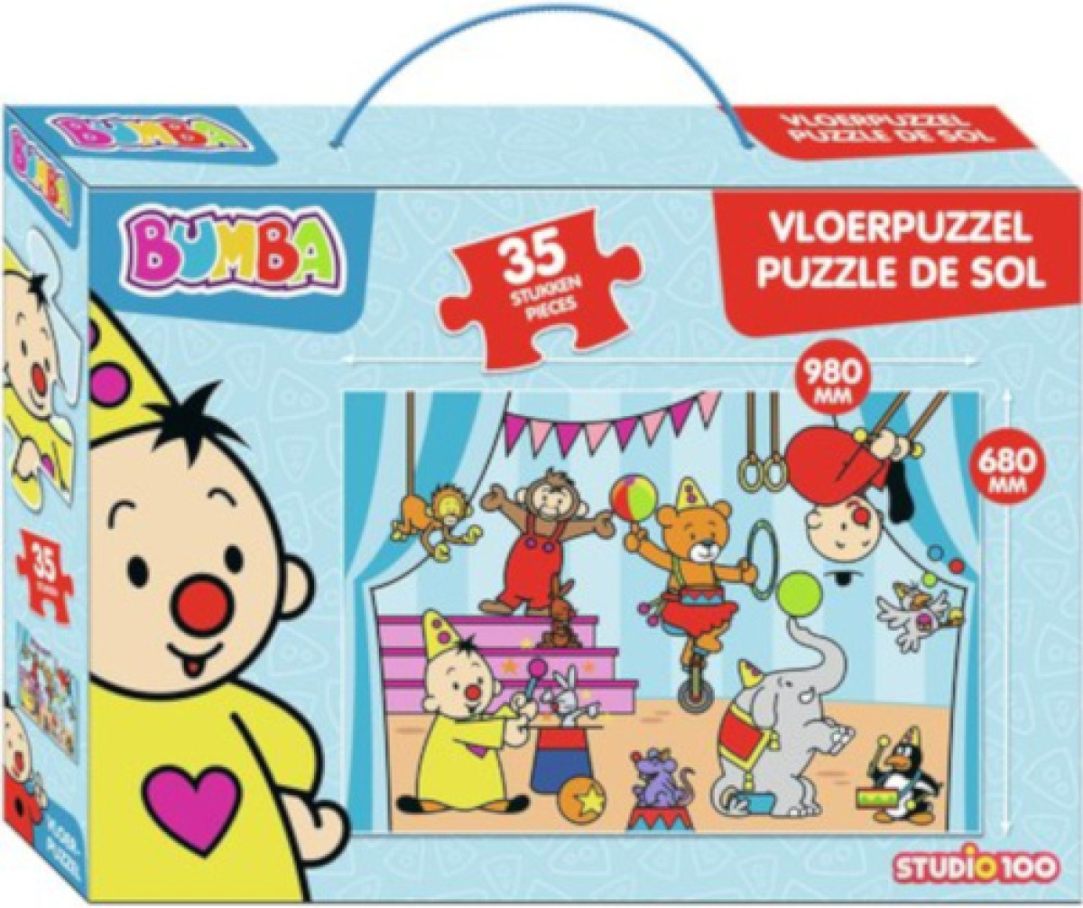 Studio 100 vloerpuzzel Bumba junior karton blauw 35 stukjes