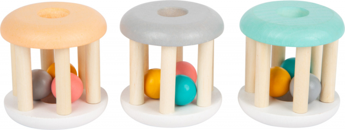 Small Foot rammelaars junior 5,5 cm hout 3 stuks