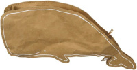The ZOO etui Whale 27,5 cm gerecycled papier bruin