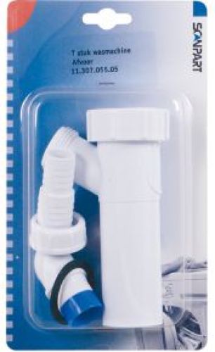 Scanpart T-stuk wasmachine afvoer wit