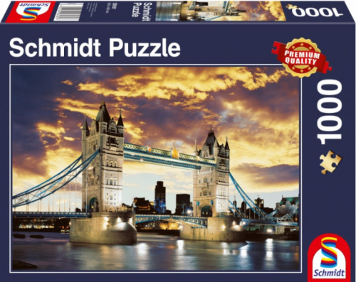 999 Games puzzel Tower Bridge London 37 cm karton 1000 stukjes