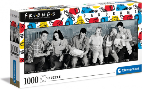 Clementoni puzzel Friends 40 x 21 cm karton grijs 1000 stukjes
