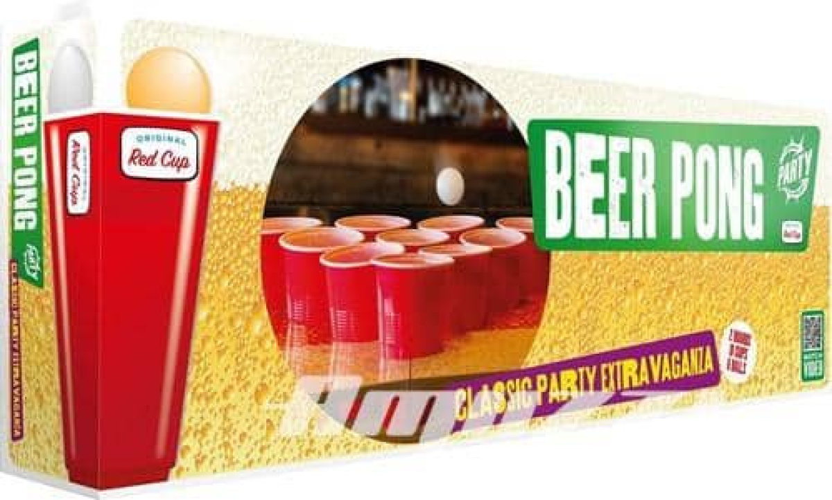 Tactic bierpongset 58 x 245 cm polyester rood 28 delig
