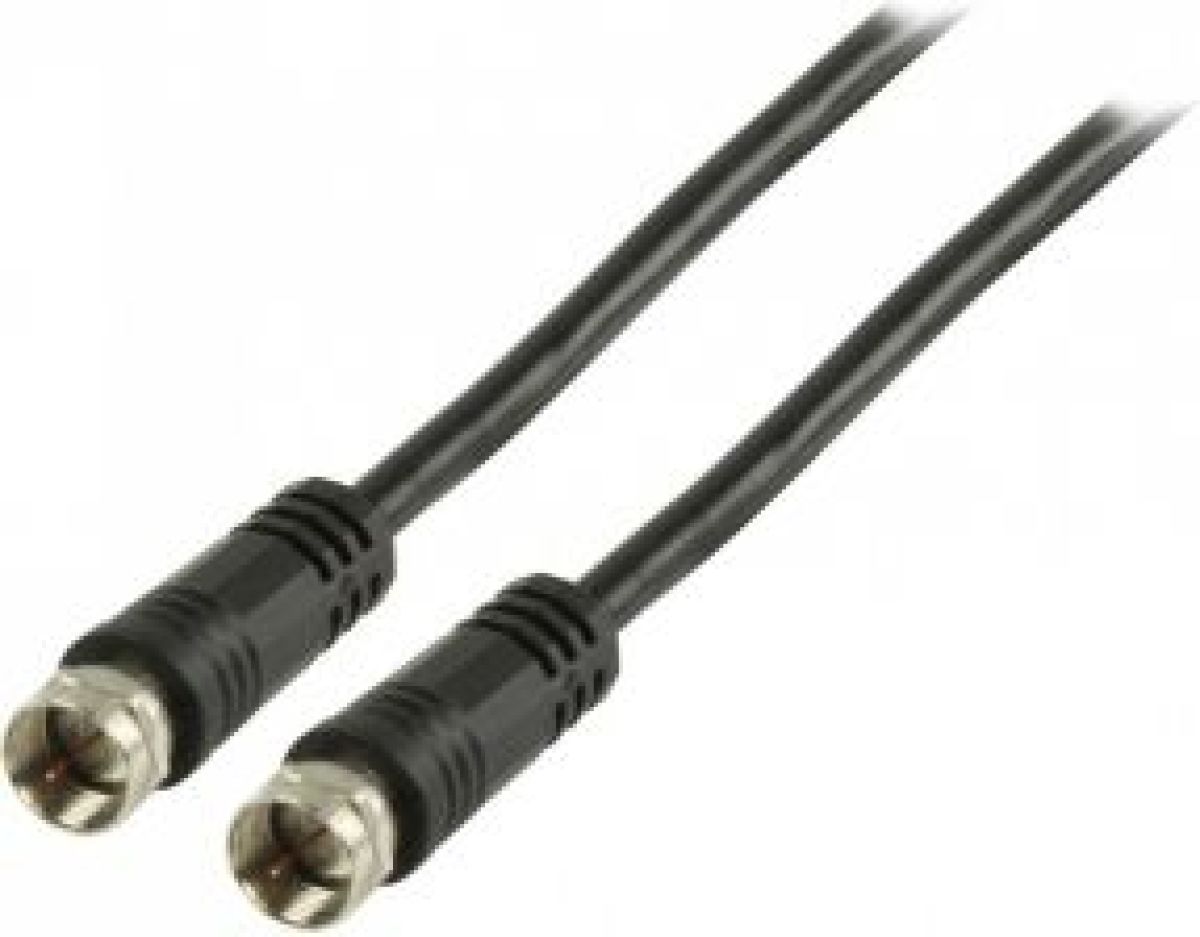 Valueline Antennekabel F-Male - F-Male 5.00 m Zwart