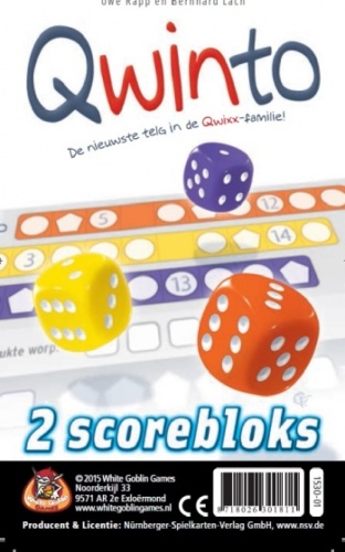 White Goblin Games uitbreidingsset Qwinto scorebloks