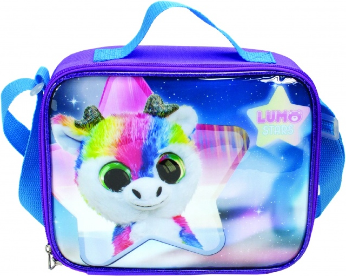 Lumo Stars schoudertas met afbeelding 2 liter paars
