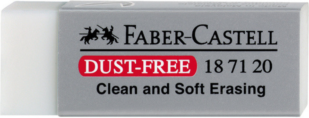 Faber Castell gum stofvrij 6,3 x 2,2 cm PVC grijs