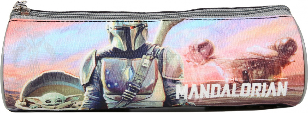 Star wars etui Mandalorian junior 22 x 8 cm polyester grijs
