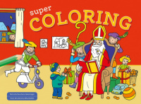 Deltas kleurboek Supercoloring Sinterklaas 30 x 22 cm rood