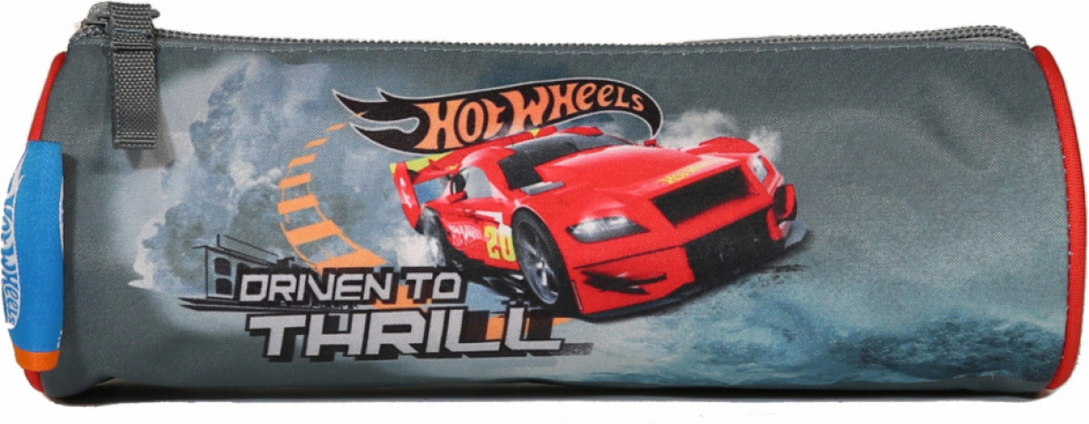 Hot Wheels etui junior 22 x 7 cm polyester grijs/rood
