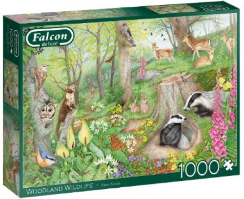 Falcon legpuzzel Woodland Wildlife 68 x 50 cm karton 1000 stukjes
