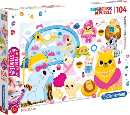 Clementoni legpuzzel Puppie Beauty & Spa Jewels 104 stukjes