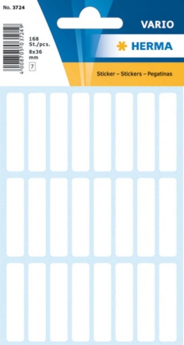 Haza Original etiketten 168 stuks 8 x 36 mm wit