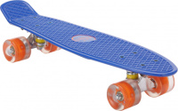 Amigo skateboard met ledverlichting 55,5 cm blauw/oranje