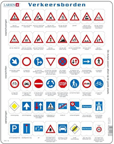 Larsen legpuzzel Maxi Verkeersborden junior 48 stukjes