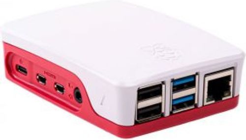 Behuizing Voor Raspberry Pi 4 Model B - Rood/Wit