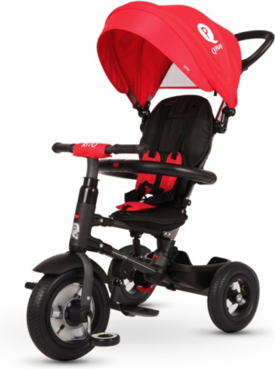 Qplay driewieler Rito Air junior 90 x 49 x 93 cm staal rood