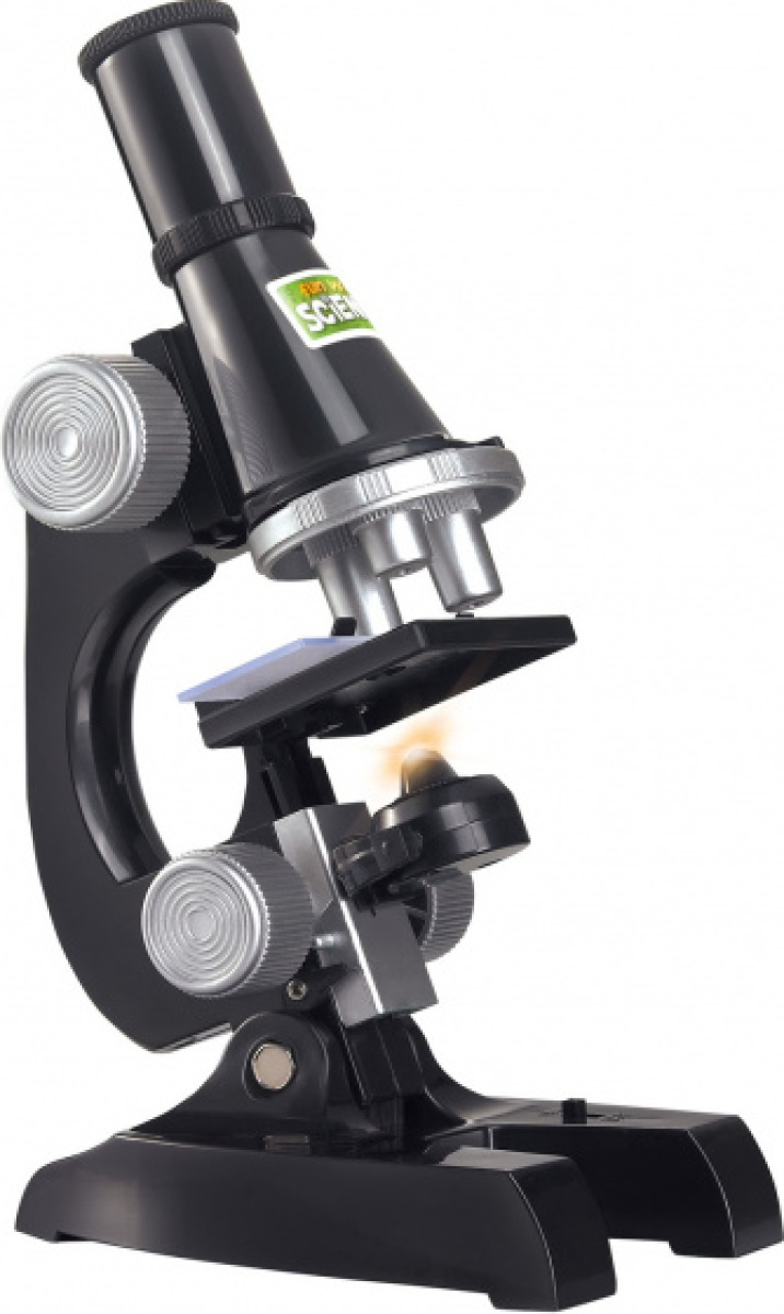 Free and Easy microscoopset junior zwart/zilver/groen 10 delig