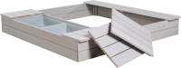 roba zandbak Outdoor + junior 117,5 x 70 cm hout grijs