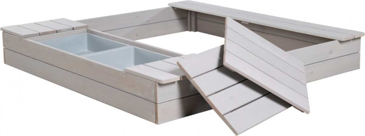 roba zandbak Outdoor + junior 117,5 x 70 cm hout grijs