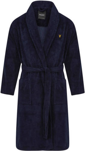 Lyle & Scott badstof badjas Lucas donkerblauw