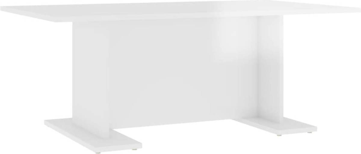 VidaXL Salontafel 103,5x60x40 cm spaanplaat hoogglans wit