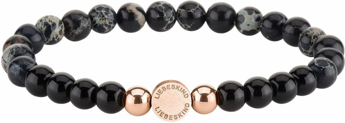 Liebeskind Berlin Armband LJ-0090-B-17 met jaspis en onyx