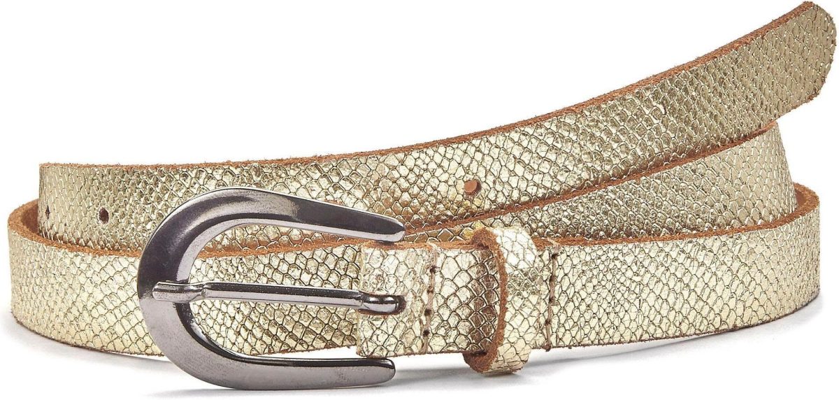 Lascana Leren riem heupgordeltje in metallic-snake-look