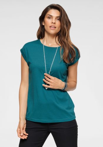 Boysen's T-shirt met verlaagde schoudernaden & kleine mouwomslagen