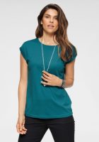 Boysen's T-shirt met verlaagde schoudernaden & kleine mouwomslagen
