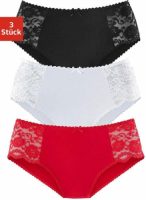 PETITE FLEUR Heupslip met gebloemde kant opzij (3 stuks)