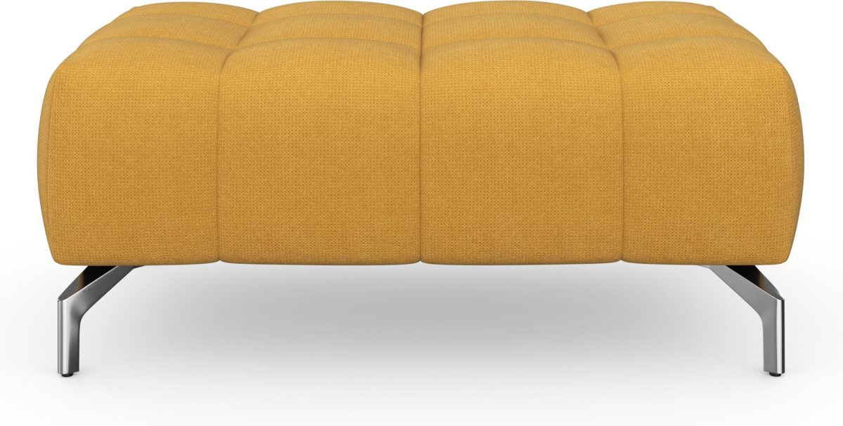 sit&more Hocker Blauw met zilverkleurige poten