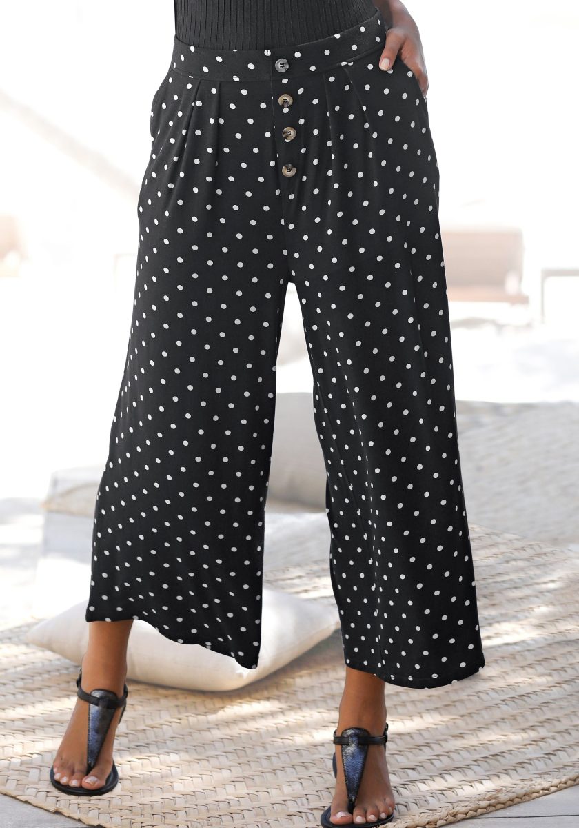 Lascana Culotte met stippenprint