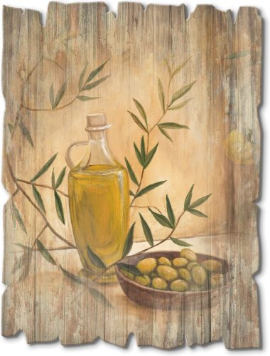 Artland Artprint op hout Olijven en citroenen (1 stuk)