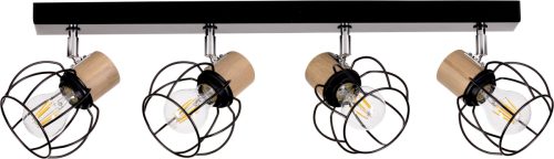 BRITOP LIGHTING Plafondlamp Phiphi Decoratieve lamp van metaal met elementen van eikenhout met FSC®-certificaat, bijpassende LM E27 / exclusief, Made in Europe (1 stuk)
