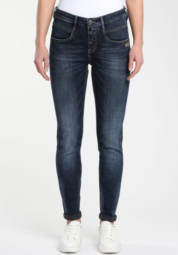 GANG Skinny fit jeans Medina met stijlvolle, half open knoopsluiting