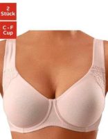 PETITE FLEUR Minimizer-bh met beugel, met dubbellaagse cups en bredere bandjes (Set van 2)